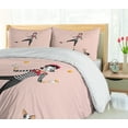 thumbnail image 5 of Ambesonne Cartoon Duvet Cover Sets, Pantomime Girl and Puppy, 2-Queen, Rose Dark Grey, 5 of 7