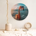 thumbnail image 5 of Picia Swimming Goggled Flamingo Pattern Bone China Decorative Plate – Wall Decor with Stand and Adhesive, Elegant Ornament for Living Room, Office, or Entryway-10in, 5 of 6