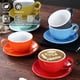thumbnail image 5 of Vajilla, tazas y platillos de capuchino de colores, tazas de té y café de porcelana de estilo moderno, rojo, 300ml, 5 of 5