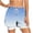 Sky Blue, variant on LEKWK Athletic Shorts for Women with Liner High Waisted Drawstring Gradient Swim Trunks Loose Fit Casual Workout Shorts for Gym Yoga Running