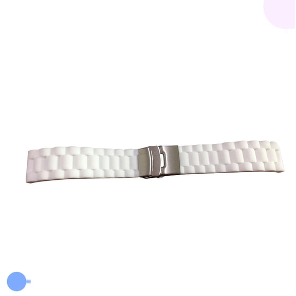 DRAFIDEEP 22mm White Silicone Watch Band Replacement Strap Comfortable and for Men and Women Watches