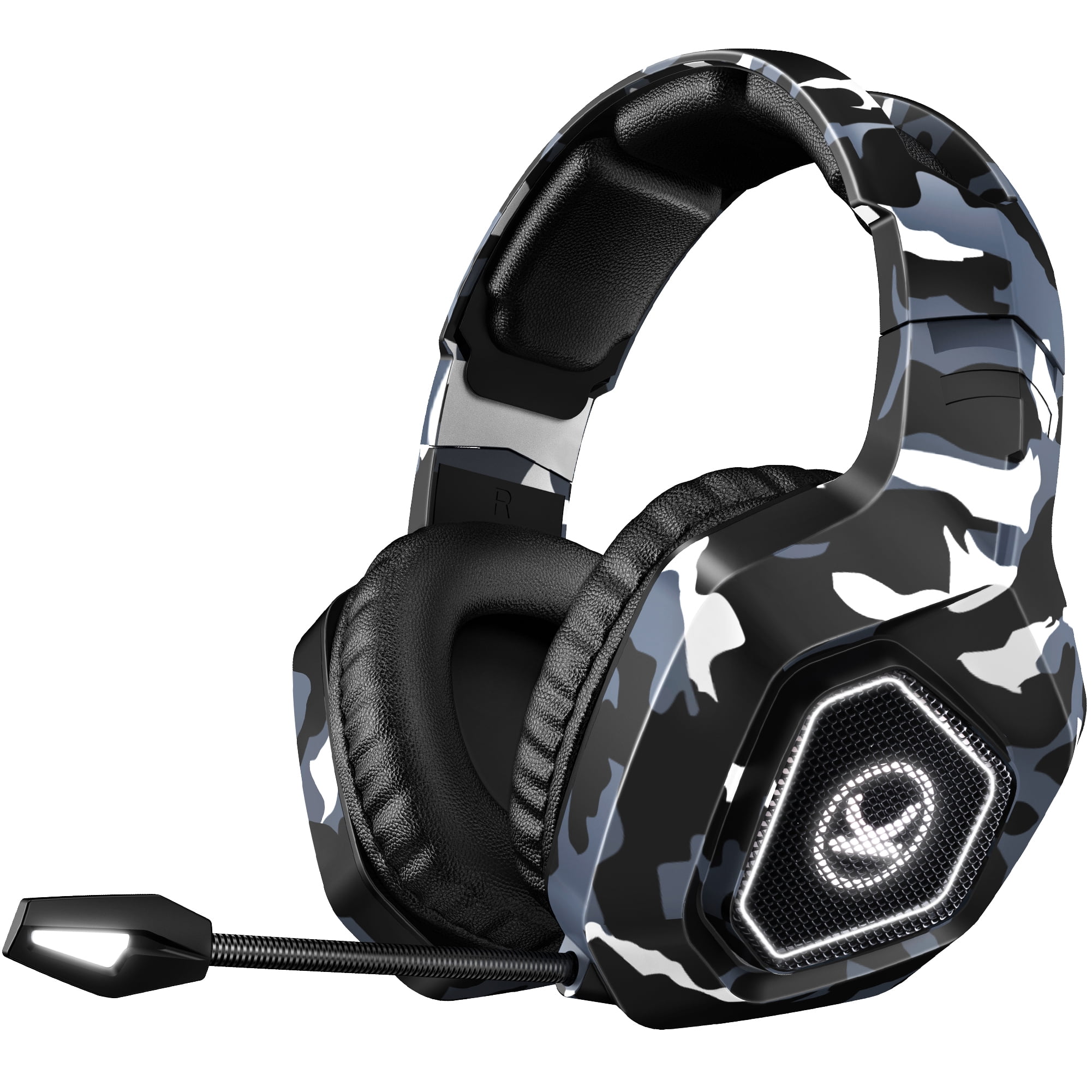 Gaming Headset, PC Gaming Headphone with Microphone for PC, PS5, PS4,  Switch, Xbox One Controller, Mac, Laptop, 7.1 Surround Sound, Active Noise  Cancelling Headphones, LED Lights - Walmart.com