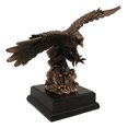 thumbnail image 4 of American Bald Eagle Swooping Towards Water Bronze Electroplated Resin Figurine, 4 of 9