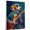 American Leopard Hound, variant on Siberian Husky Dog Playing Bass Guitar Stretched Canvas Size 8x12 – Vintage Style Siberian Husky Dog Art for Bass Guitar Fans, Great Gift for Dog Owners