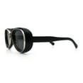 thumbnail image 6 of Retro Dimensional Metal Socket Rim Tear Drop Shape Racer Plastic Sunglasses Matte Black Silver - Black, 6 of 7