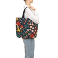 thumbnail image 3 of Sigee Berries and Flowers Print Large Capacity Zippered Tote Bag - Durable, Stylish and Versatile for Everyday Use, 3 of 9