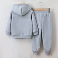 thumbnail image 3 of SGFCWSX Girls 2 Piece Sets Hoodie Fall Outfits Warm Skinny Sweatpants and Sweatshirts Set Gray Size 5-6T, 3 of 8