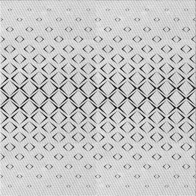 Ahgly Tapis d'Intérieur Lavable en Machine Carré Transitionnel Gris Platine, 6 Pieds Carré