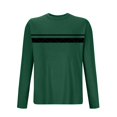 thumbnail image 2 of ZUKMRJPC Men's Long Sleeve Tee Shirts Striped Casual Lightweight Crewneck Fitness Pullover Sports Workout Tops Soft Comfy Cotton Sleepwear, 2 of 3
