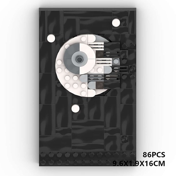 Small Scene MOC Building Blocks Planet Series Postcard Space War Trilogy Creative Model Ornaments, A Nostalgic Piece for Reminiscing