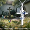 thumbnail image 6 of Butterfly Necklace 925 Sterling Silver Infinity Cross Necklace Butterfly Pendant Jewelry Gifts for Women, 6 of 6