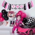 thumbnail image 3 of JOYMEMO Two Fast Birthday High Chair Banner Pink Black - Race Car 2nd Birthday Party Decorations Girl, Two Year Old Baby Birthday Photo Props Souvenir Gifts, Racing Car Second Birthday Party, 3 of 7