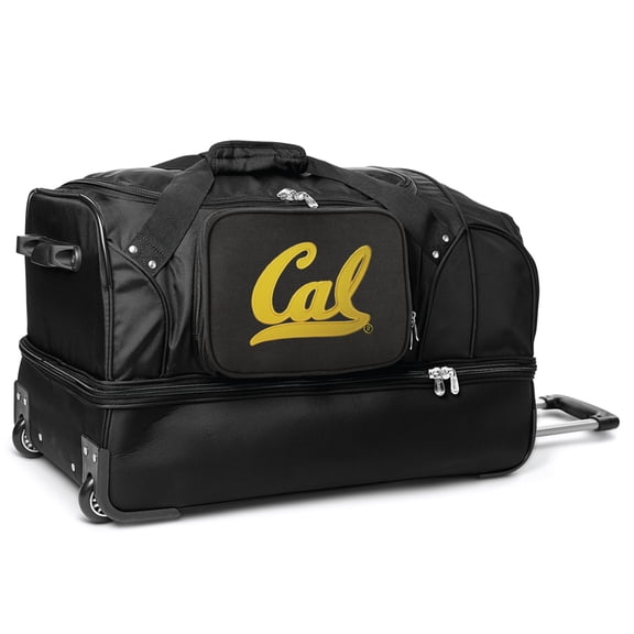 MOJO Cal Bears Black 27'' 2-Wheel Drop Bottom Rolling Duffel Bag