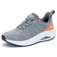 thumbnail image 5 of AOV Women's Walking Shoes with Arch Support Plantar Fasciitis Sneakers for Gym Workout Grey Orange 9, 5 of 7