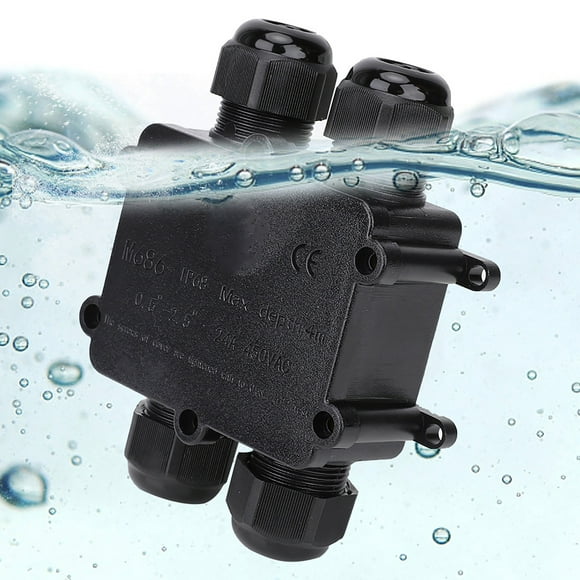 Outdoor IP68 H-Type Plastic Junction Box M686 with UV Protection, Fire Retardant V0, for Street Lights, Garden Lights, and Underwater Applications, 24A 450V