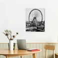 thumbnail image 2 of COMIO Wall Posters Chicago Wheel Posters Vintage Black And White Picture Canvas Painted Very R Canvas Art Poster And Wall Art Picture Print Modern Family Bedroom Decor Posters, 2 of 4