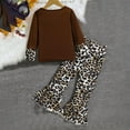 thumbnail image 5 of Cethrio Outfit Sets for Girls, Long Sleeve Crewneck Printed Sweatshirts and Pants Set Brown Size 9-10 T, 5 of 9