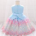 thumbnail image 5 of Wavsuf Formal Plus Size Dresses Bow Cute Blue Gown Kids Dresses Size 18-24 Months, 5 of 9