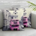 thumbnail image 3 of COMIO  Pink Black Grey Decorative Throw Pillow Covers Eiffel Tower Decor Square Pillow Cases Cover Pink Paris Outdoor Pillow Covers That Girl Room Decor, 3 of 5