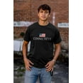 thumbnail image 4 of Connecticut Pride America Flag CT USA Plus Size Crewneck Graphic Tee Shirt Brisco Brands 2X, 4 of 5