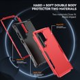 thumbnail image 3 of Dteck for Samsung Galaxy S24 Ultra Case, Hybrid Shockproof Rugged Hard PC TPU Bumper Protective Cover for Samsung Galaxy S24 Ultra,Red, 3 of 8