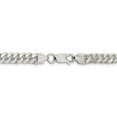 thumbnail image 3 of White Sterling Silver chain Curb Men's 20 in 6.4 mm, 3 of 5