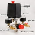 thumbnail image 4 of 90-120PSI Air Compressor Pressure Switch Manifold Regulator Gauges Air Compressor Pressure Switch Control 220-380V Aluminum Alloy Bracket Easy to Assemble, 4 of 9