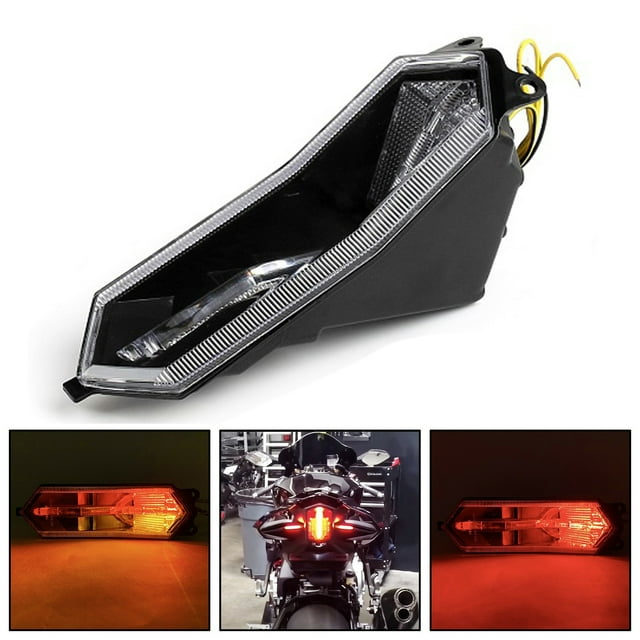Clignotants Intégrés Feux Arrière pour Yamaha YZF R6 R1S R7 2015-2022 Clear