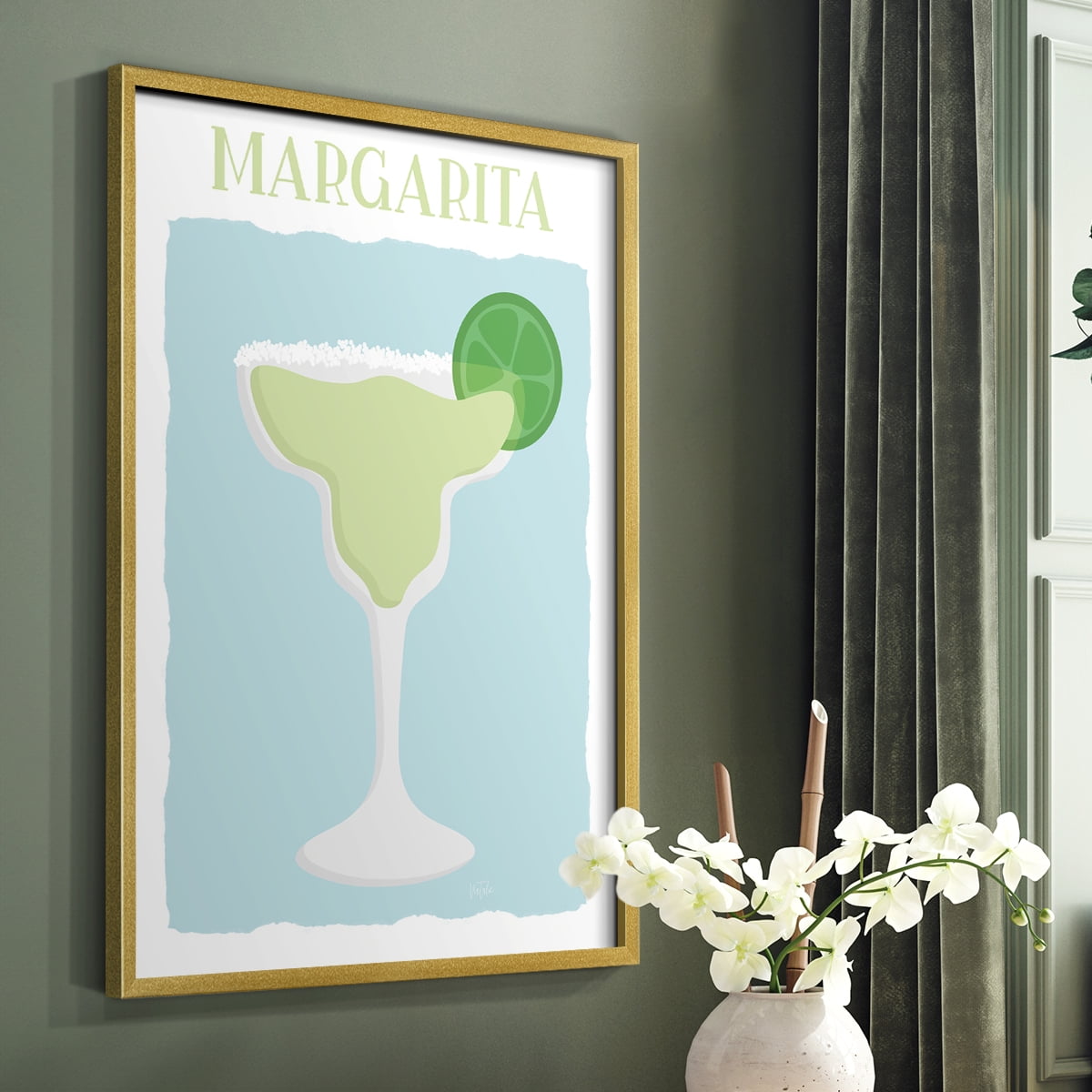 Margarita in Gold Solid Wood 8 x 10 Framed Print