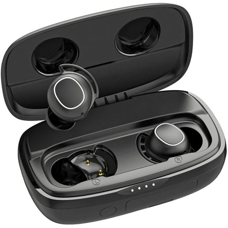 Mpow Bluetooth Earbuds, TWS Earphones Wireless Bluetooth Headset with Charging Box for Calling Games, Black