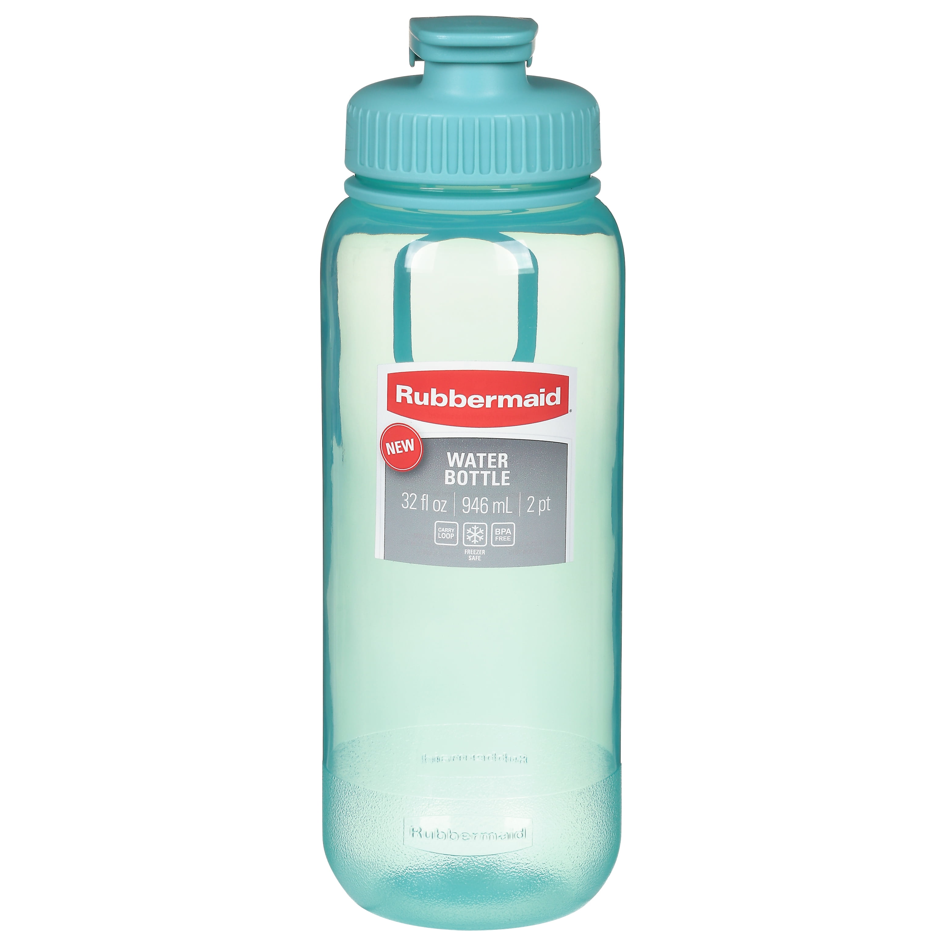 Rubbermaid Essentials 32oz Blue Plastic Water Bottle with Chug