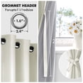 thumbnail image 5 of XWZO Blackout Curtains 84 Inches Long 2 Panels, Privacy Bedroom Curtain with Liner, Grommet Thermal Insulated 100% Room Darkening Drapes for Sliding Glass Door(Ivory Beige,42"W x 84"L), 5 of 9