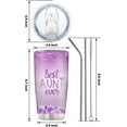 thumbnail image 6 of Aunt Tumbler Best Aunt Ever Gifts for Women‘s Day Birthday Christmas Mother''s Day Valentine''s Day Travel Mug Stainless Steel Tumbler 20 Oz, 6 of 6