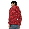 thumbnail image 4 of Honeii Playful Red Cartoon Faces Print Hoodies for Men, Pullover & Full Zip, Breathable Zip up Hoodie, Sweatshirt-XX-Large, 4 of 5