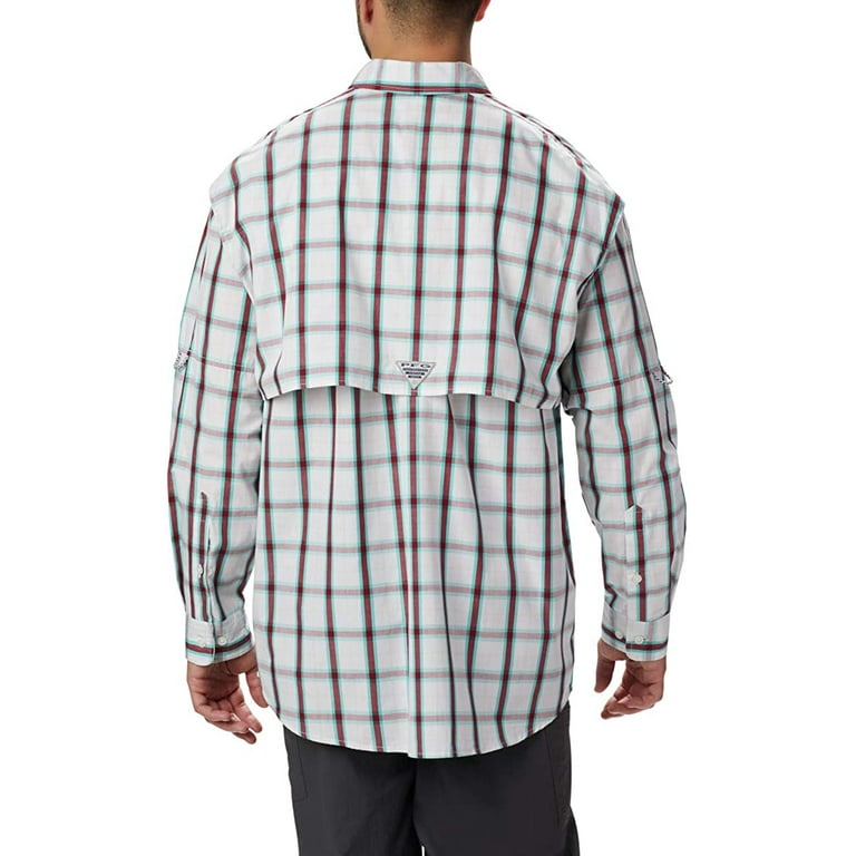 Columbia Mens PFG Super Bonehead Classic Long Sleeve Fishing Shirt, Men's, Size: Small, White