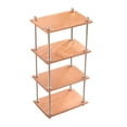 thumbnail image 1 of Milaget 1/6 Bookshelf Simulation Metal Frame Multilayer Scene Layout Props Gifts 4 Tier Short, 1 of 9