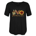 thumbnail image 4 of PVCS Mode Femmes T-Shirt Imprimé Col en V Manches Courtes Tee Décontracté Blouse, 4 of 5