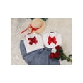 thumbnail image 7 of INSPIRE CHIC Women's Adjustable Solid Color Pre-tied Bowknot Cute Bow Tie 2Pcs Red+Dark Red, 7 of 7