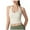 White, variant on Womens Halter Crop Tank Tops Sports Bra Scoop Neck Sleeveless Tees Padded Workout Yoga Tops with Built in Pads (S, Light Blue)