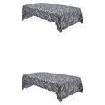 thumbnail image 1 of Bewildely Party Tablecloth Desktop Decors Indoor Outdoor Tabletop DIY Covering Desk Pattern Ornament Printed Adornment Birthday Adorn patrón de cebra 2Conjunto, 1 of 6
