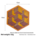 thumbnail image 2 of Puzzle Tangram de madera hexagonal para niños, juguete de aprendizaje temprano, 2 of 2