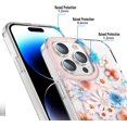 thumbnail image 3 of Compatible with iPhone 15 Pro Max Magnetic Phone Case Compatible with MagSafe Cute Flowers Floral Pattern Soft TPU Bumper Shockproof Anti-Scratch Slim Phone Cover, 3 of 12