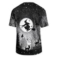 thumbnail image 5 of Halloween Shirts for Men Funny Pumpkin Ghost Print Graphic Halloween Tshirts Round Neck Short Sleeve Corduroy Tops Black M, 5 of 7
