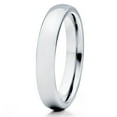 thumbnail image 4 of His and hers - 4mm & 8mm - Tungsten Wedding Band - Silver - Tungsten Wedding Ring Dome, 4 of 6