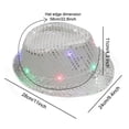 thumbnail image 3 of Sequined Fedora Hat Luminous Adult Jazz Hat 9 Lantern Stage Performance Adult Jazz Hat Led Stage Hat, 3 of 6