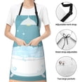 thumbnail image 4 of Kdxio Bathtub with Soap Bubbles Apron with Pockets Adjustable Kitchen Aprons for Men Women Waterproof Aprons for Cooking,Drawing,Crafting, Baking Household Cleaning, 4 of 8