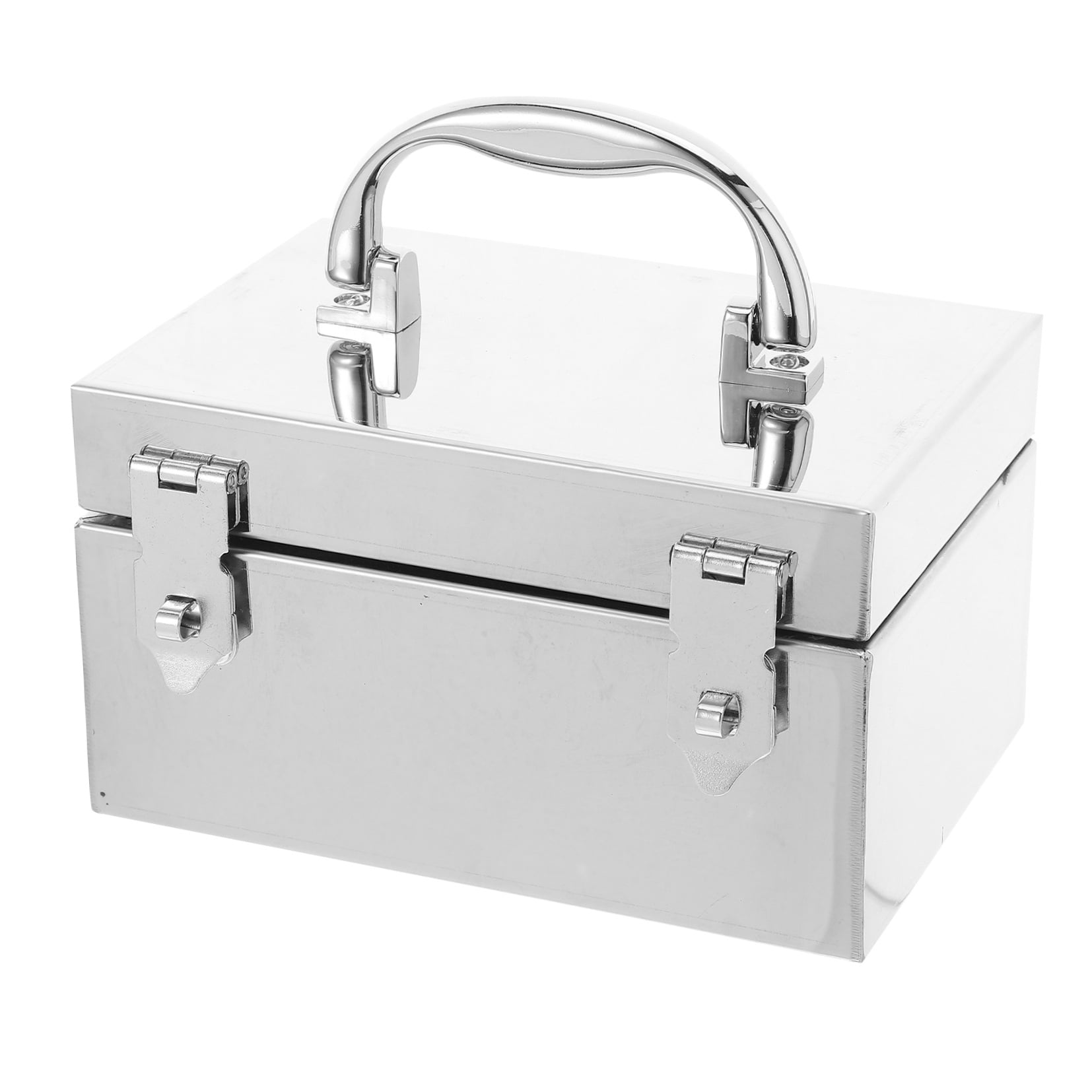 DEEPCRAFF Portable Stainless Steel Lock Box Key Lock, Fireproof Cash and Document Organizer for Home and Office