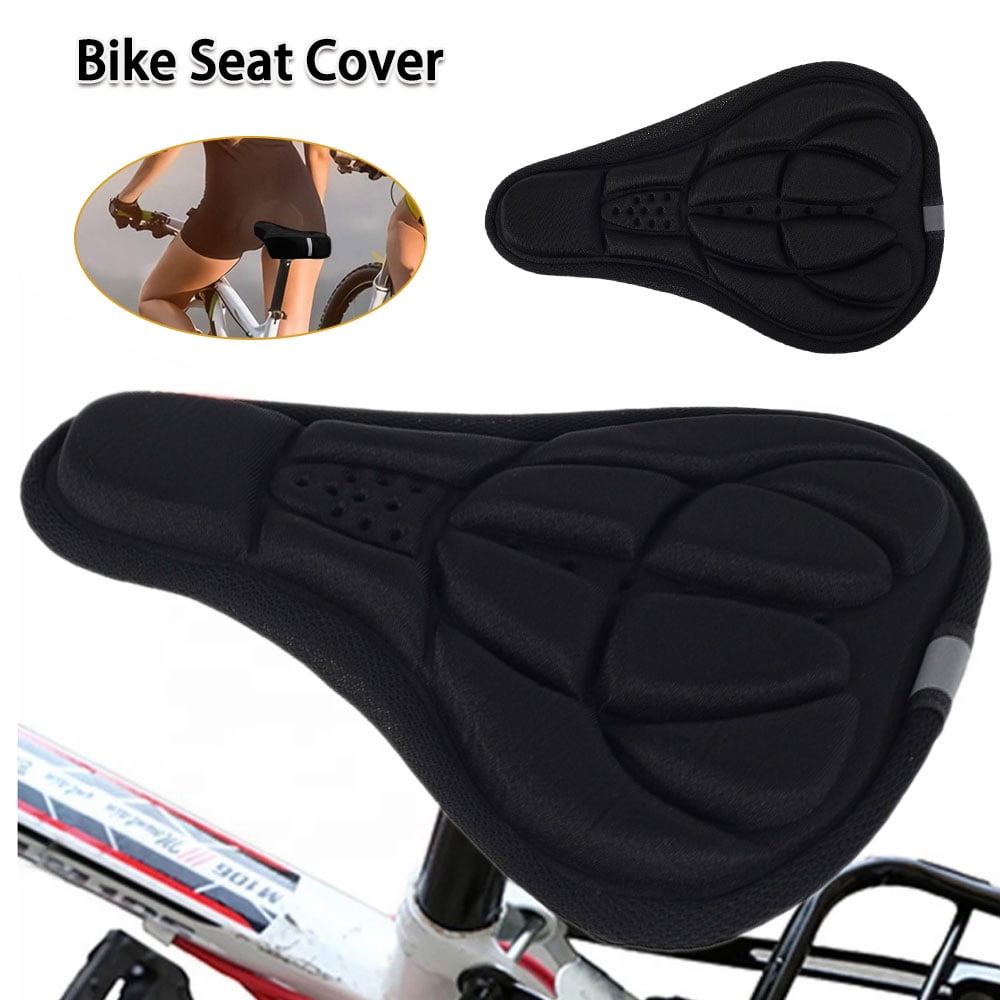 Travel Cycling Bike Silicone Saddle Seat Cover Gel Cushion Soft Comfortable Pads 
