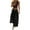 Black, variant on Women's Loose Wide Leg Track Pants Drawstring Pockets Elastic Waist Capri Hiking Pants with Big Ruched Pockets