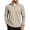 Khaki, variant on Men's Waffle Knit Polo Shirts Quarter Zip Up Long Sleeve Pullover Shirt Lightweight Casual Tee Lapel Top